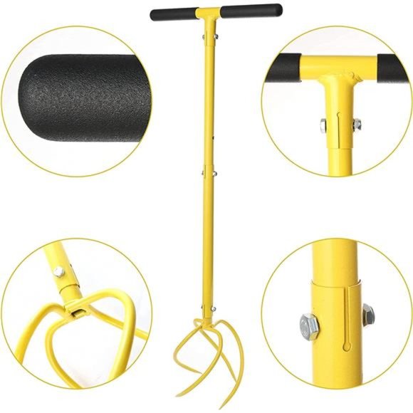 Height Adjustable Hand Tiller Garden Claw Twist Tiller Cultivator Tiller - Picture 4 of 6